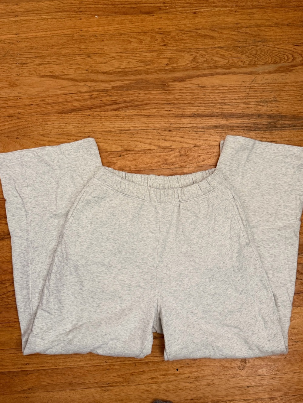Light Gray Sweat Pants with Elastic Waist